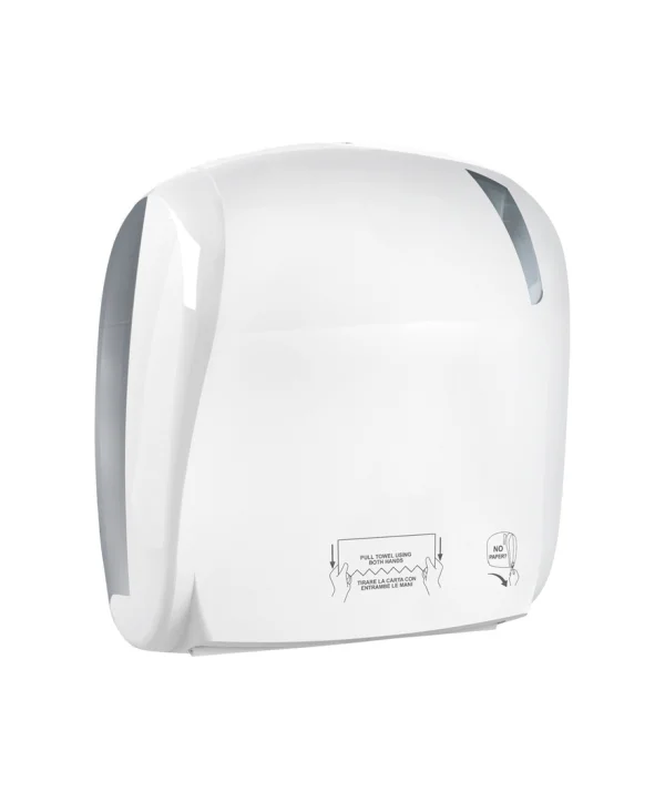 Dispenser AutoCut pentru prosoape de hîrtie în rulou, plastic alb