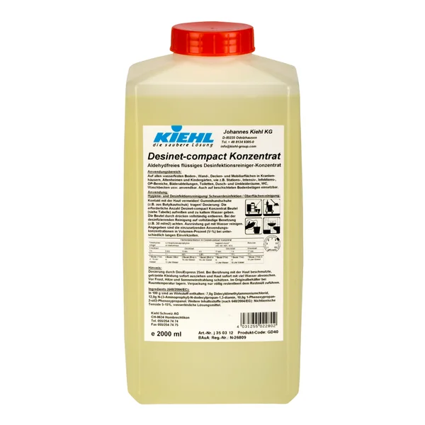 Desinet-compact Konzentrat Detergent dezinfectant lichid concentrat fără aldehide