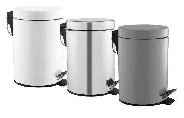 Coș de gunoi rotund cu pedală, capacitate 12 l