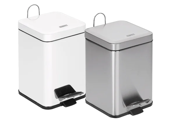 Coș de gunoi pătrat cu pedală, capacitate 14,5 l